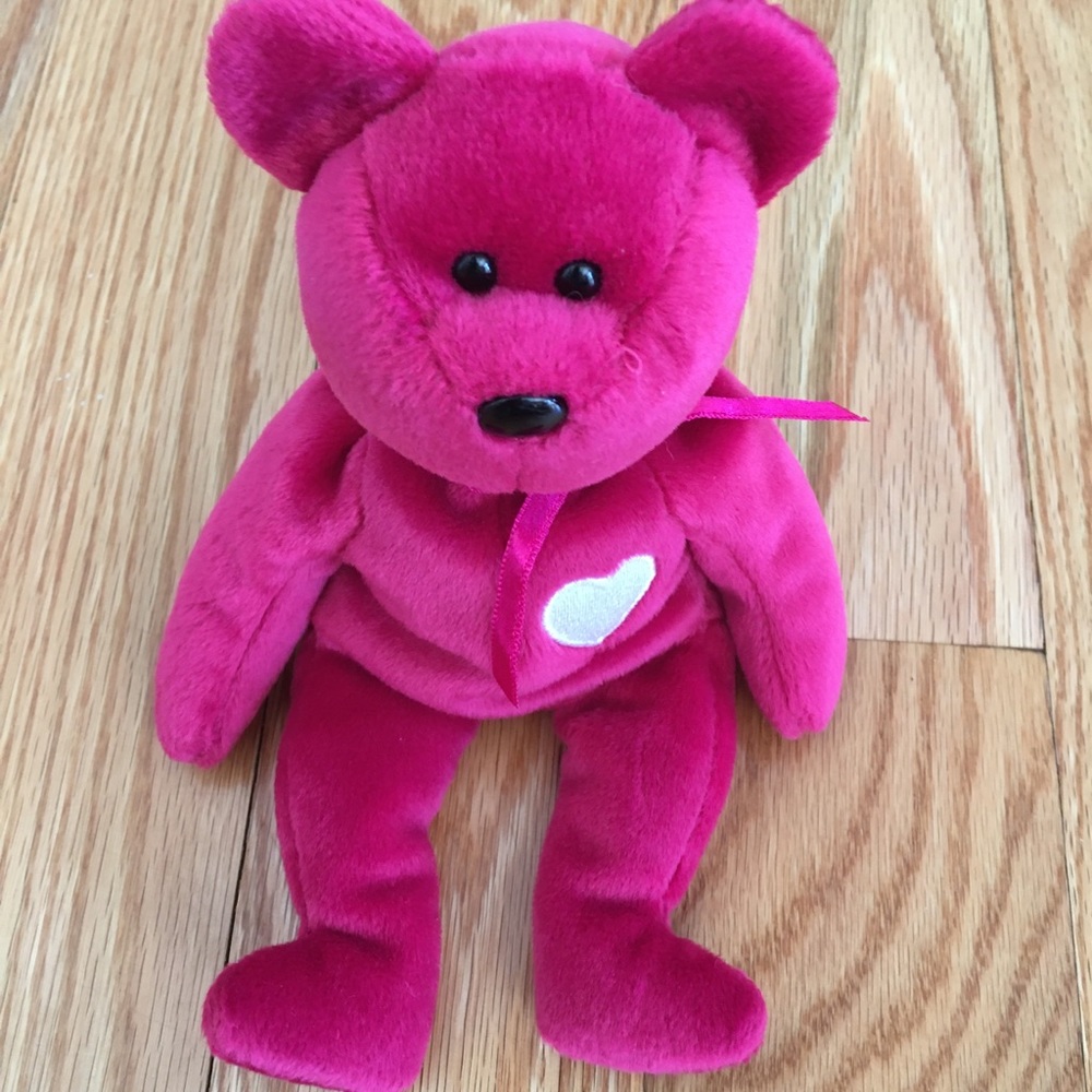 TY Beanie Baby "VALENTINA" the Red Bear (8.5 inch) - Picture 1 of 5
